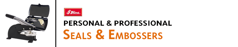 Seals and embossers for professional documents and official seals. Excellent for notary, library engineer, architect, and personal seals. Pocket and desk styles.